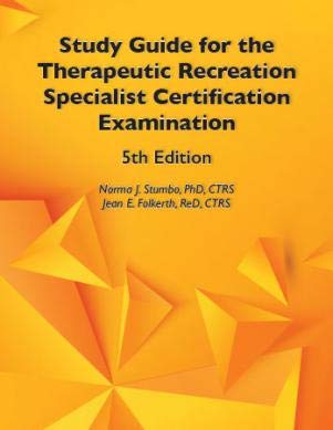 Cover of Study Guide for the Therapeutic Recreation Specialist Certification Examination