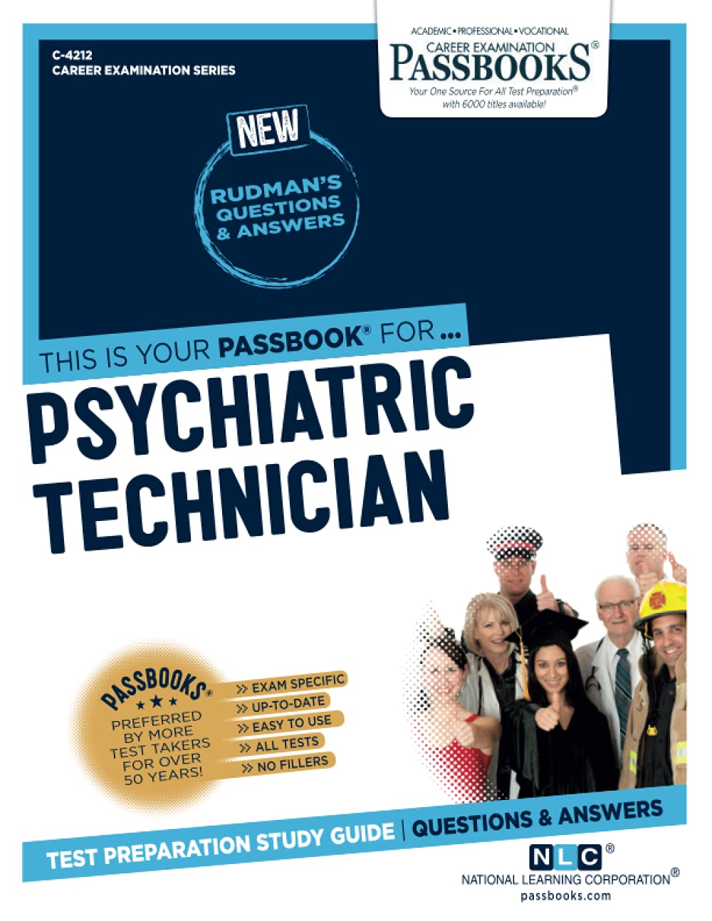 Cover of Psychiatric Technician (C-4212): Passbooks Study Guide (4212) (Career Examination Series)