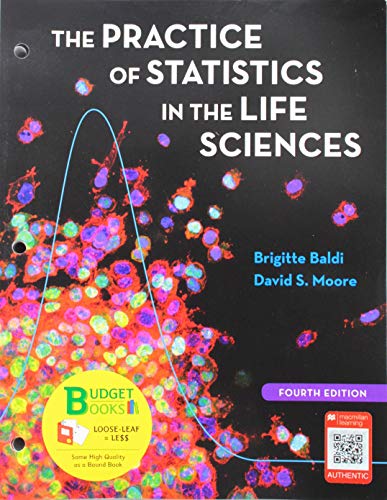 Cover of Loose-Leaf Version for Practice of Statistics in the Life Sciences