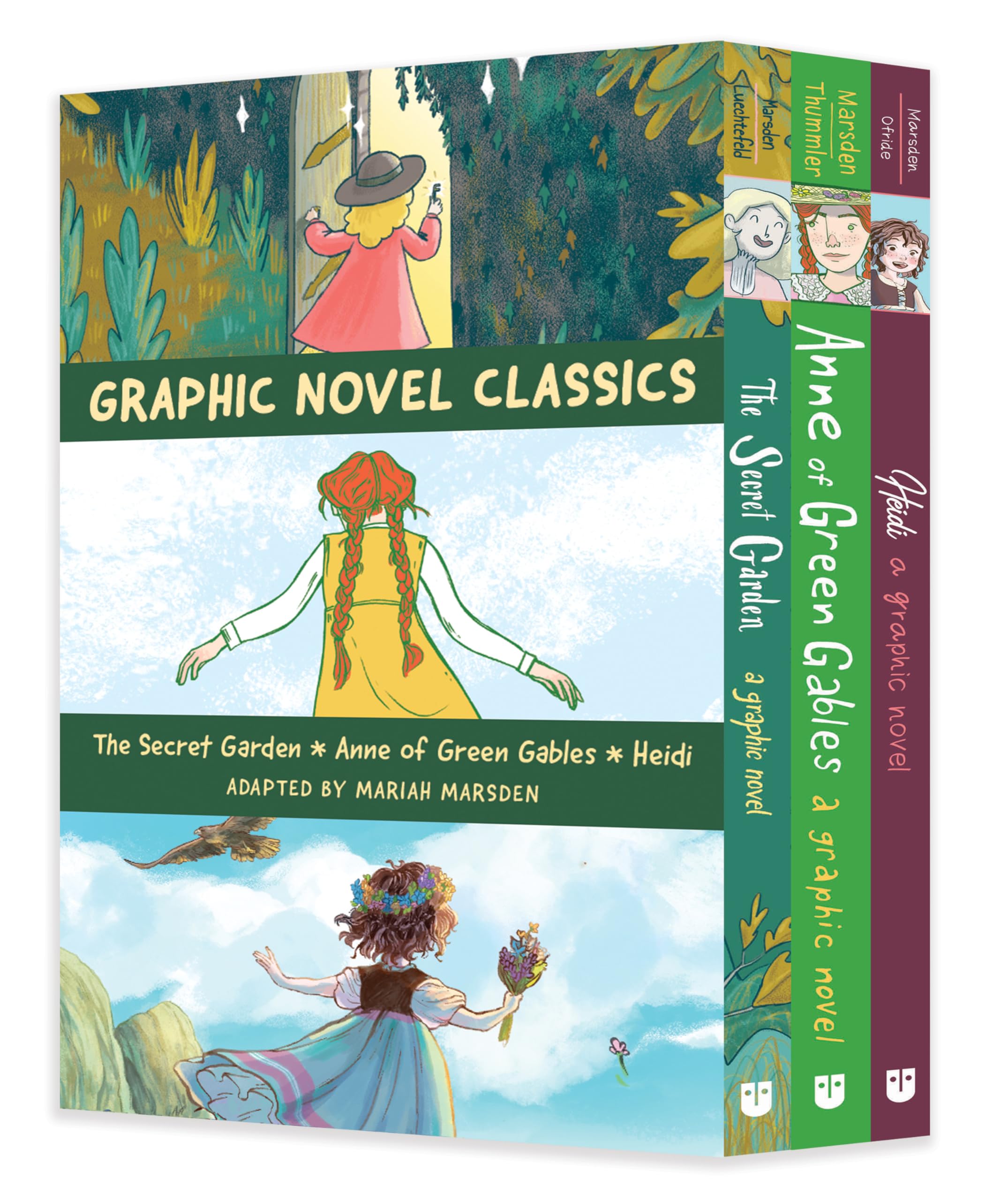 Cover of Graphic Novel Classics: The Secret Garden, Anne of Green Gables, and Heidi