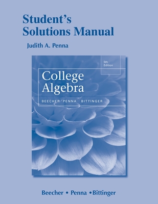 Cover of Student Solutions Manual for College Algebra (Revised)