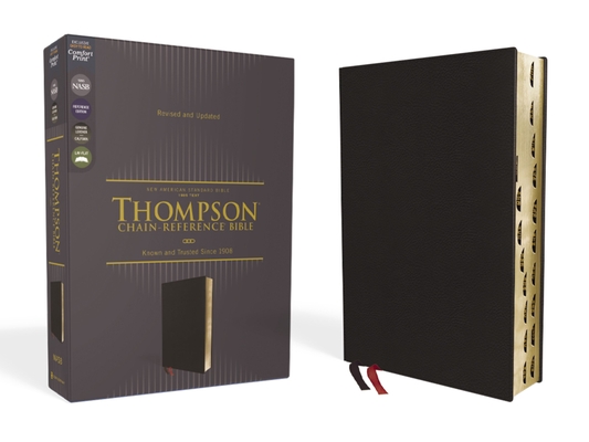 Cover of Nasb, Thompson Chain-Reference Bible, Genuine Leather, Calfskin, Black, 1995 Text, Red Letter, Thumb Indexed, Comfort Print