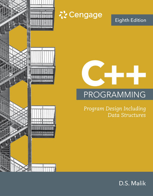 Cover of Bundle: C++ Programming: Program Design Including Data Structures, 8th + Mindtapv2.0, 1 Term Printed Access Card