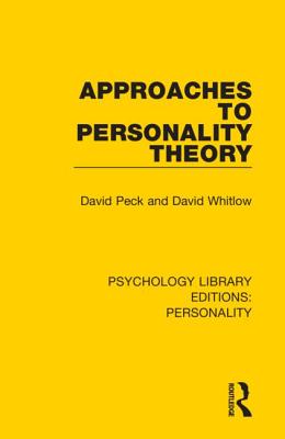 Cover of Approaches to Personality Theory