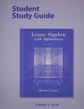 Cover of Student Study Guide for Linear Algebra with Applications (Revised)