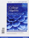 Cover of College Algebra, Books a la Carte Edition Plus Mylab Math with Pearson Etext, Access Card Package