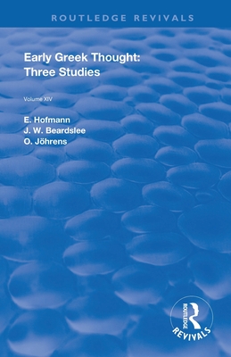 Cover of Early Greek Thought: Three Studies