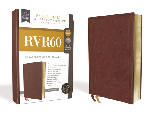 Cover of Rvr60, Santa Biblia, Serie 50, Letra Grande, Tama�o Manual, Leathersoft, Caf�, Comfort Print
