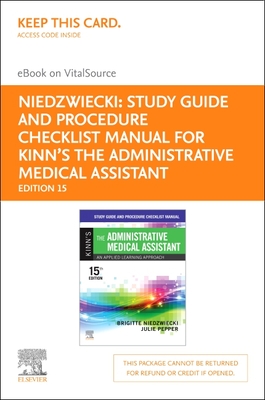 Cover of Study Guide and Procedure Checklist Manual for Kinn's the Administrative Medical Assistant - Elsevier E-Book on Vitalsource (Retail Access Card): Stu