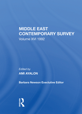 Cover of Middle East Contemporary Survey, Volume XVI, 1992