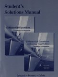 Cover of Student Solutions Manual for Differential Equations: Computing and Modeling and Differential Equations and Boundary Value Problems: Computing and Mode