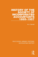Cover of History of the Society of Incorporated Accountants 1885-1957