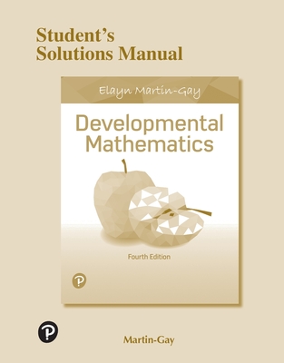 Cover of Student Solutions Manual for Developmental Mathematics