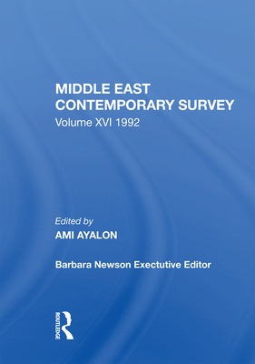 Cover of Middle East Contemporary Survey, Volume XVI, 1992