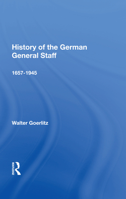 Cover of History of the German General Staff 1657-1945