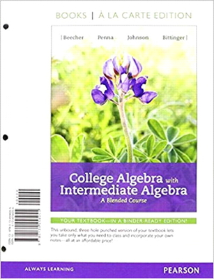 Cover of College Algebra with Intermediate Algebra: A Blended Course