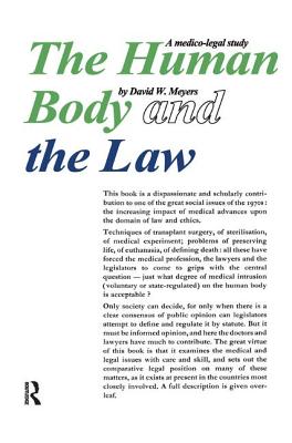 Cover of Human Body and the Law: A Medico-Legal Study