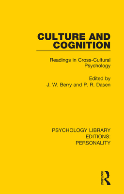 Cover of Culture and Cognition: Readings in Cross-Cultural Psychology