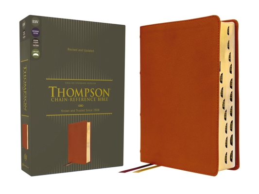 Cover of Esv, Thompson Chain-Reference Bible, Genuine Leather, Calfskin, Tan, Red Letter, Thumb Indexed