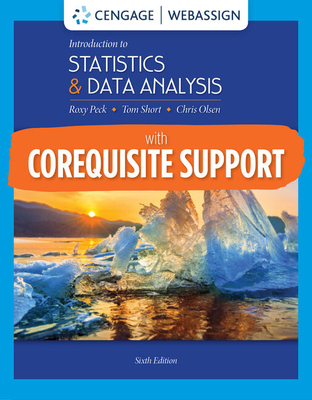 Cover of Webassign with Corequisite Support for Peck/Olsen/Short, Introduction to Statistics and Data Analysis, Single-Term Printed Access Card