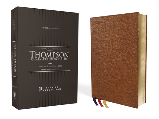 Cover of Nasb, Thompson Chain-Reference Bible, Premium Goatskin Leather, Premier Collection, Tan, 1995 Text, Black Letter, Art Gilded Edges, Comfort Print