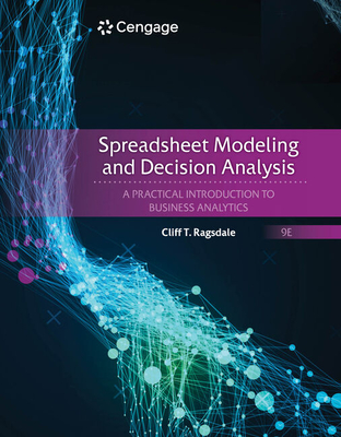 Cover of Webassign for Ragsdale's Business Analytics for Spreadsheet Modeling & Decision Analysis: A Practical Introduction to Business Analytics, Single-Term