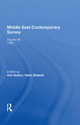 Cover of Middle East Contemporary Survey, Volume XII, 1988
