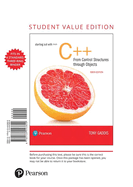 Cover of Starting Out with C++ from Control Structures to Objects (Student Value)
