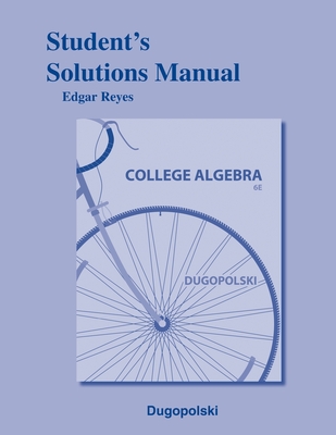 Cover of Student Solutions Manual for College Algebra