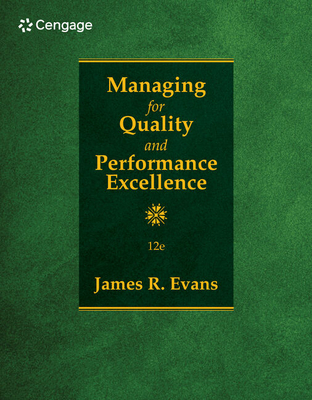 Cover of Managing for Quality and Performance Excellence