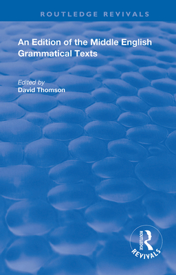 Cover of An Edition of the Middle English Grammatical Texts