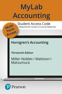Cover of Mylab Accounting with Pearson Etext -- Access Card -- For Horngren's Accounting