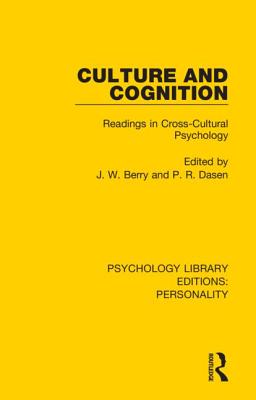 Cover of Culture and Cognition: Readings in Cross-Cultural Psychology
