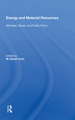 Cover of Energy and Material Resources: Attitudes, Values, and Public Policy