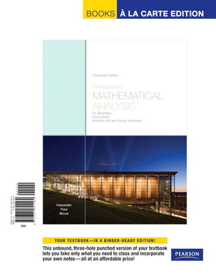 Cover of Introductory Mathematical Analysis for Business, Economics, and the Life and Social Sciences